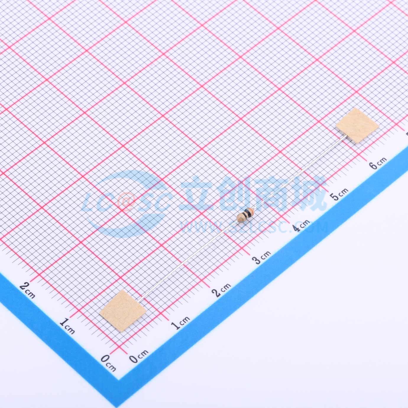 点击查看大图 CR1/8W-30Ω±5%-OT52实物图