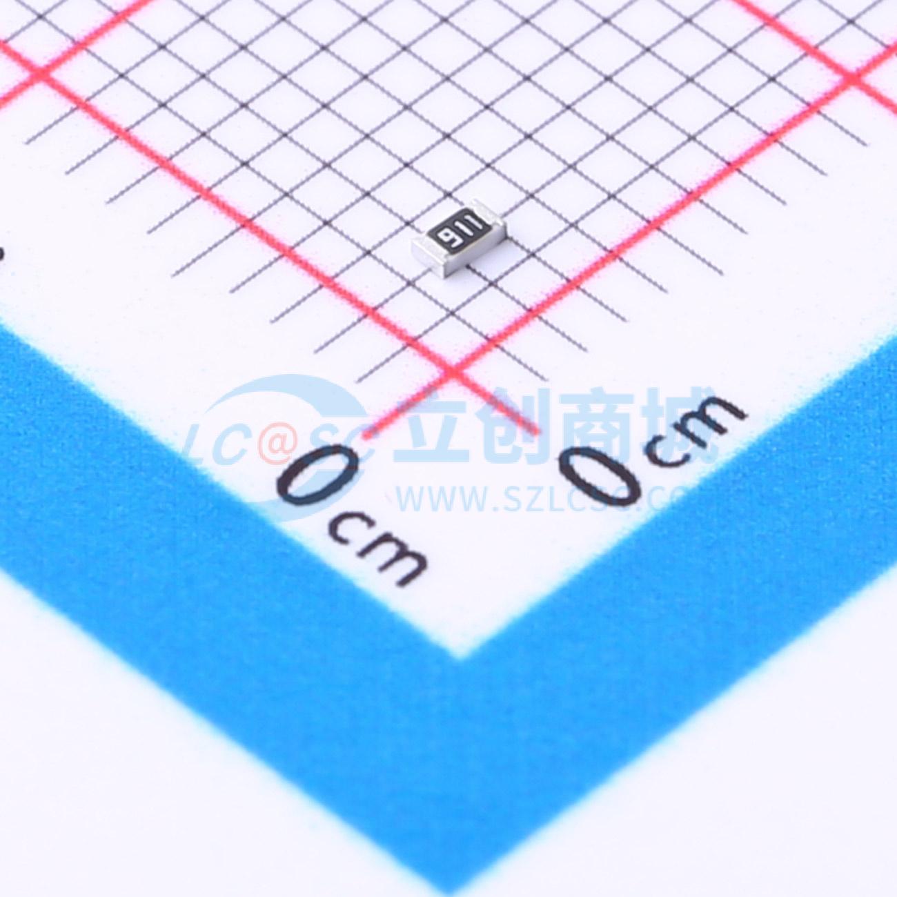 点击查看大图 FRC0603J911 TS实物图
