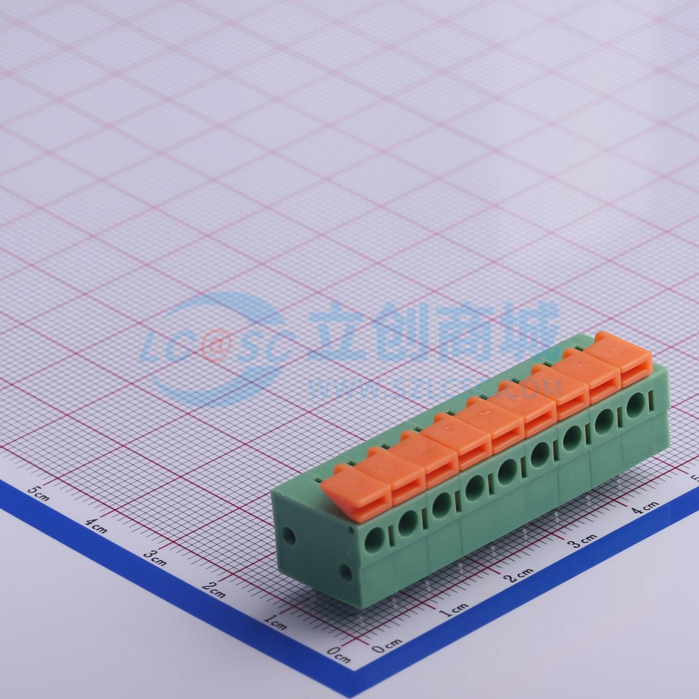 点击查看大图 KF142R-5.08-9P实物图