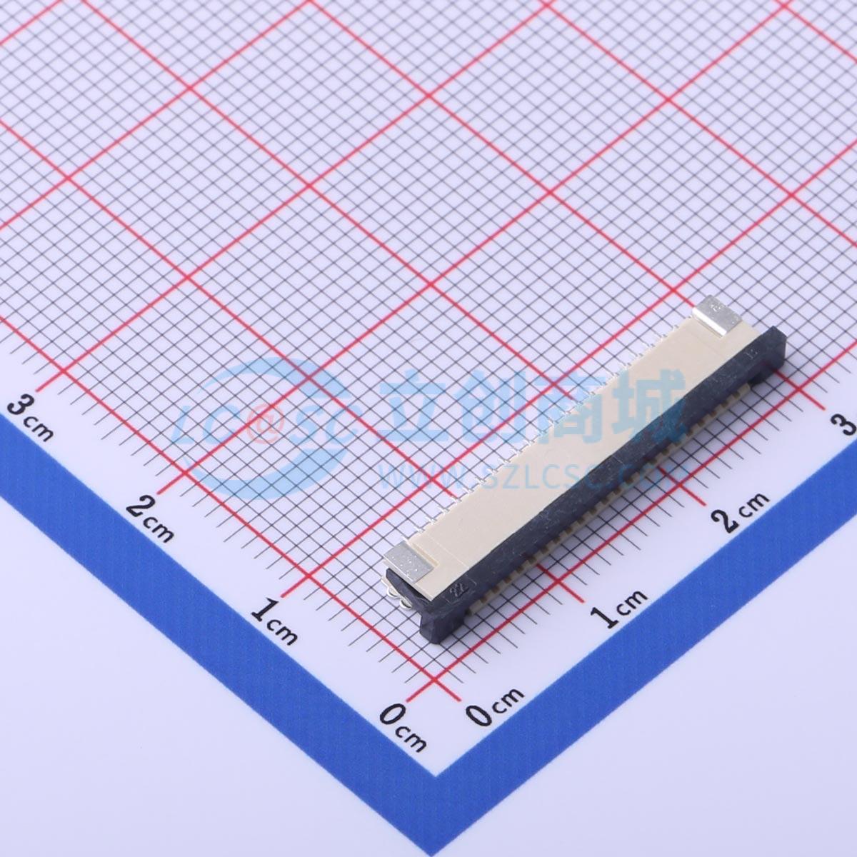 点击查看大图 KH-CL1.0-H2.5-22PIN实物图