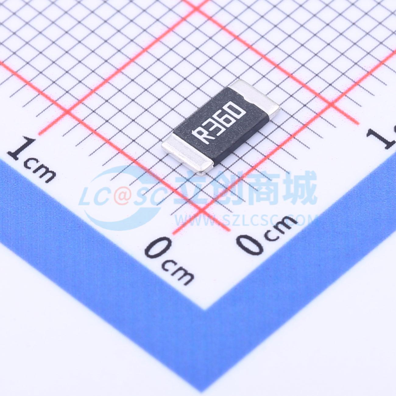 点击查看大图 HoJLR2512-2W-360mR-1%-75ppm实物图