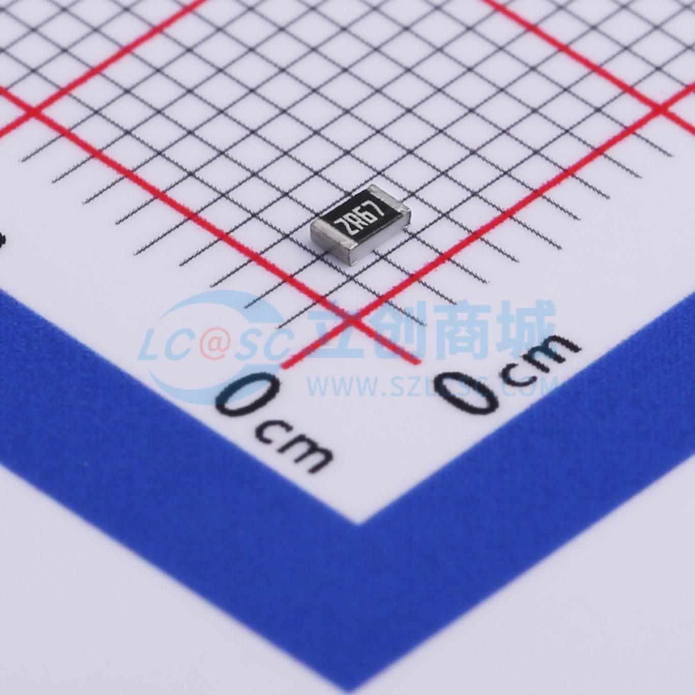 点击查看大图 RC0805FR-072R67L实物图