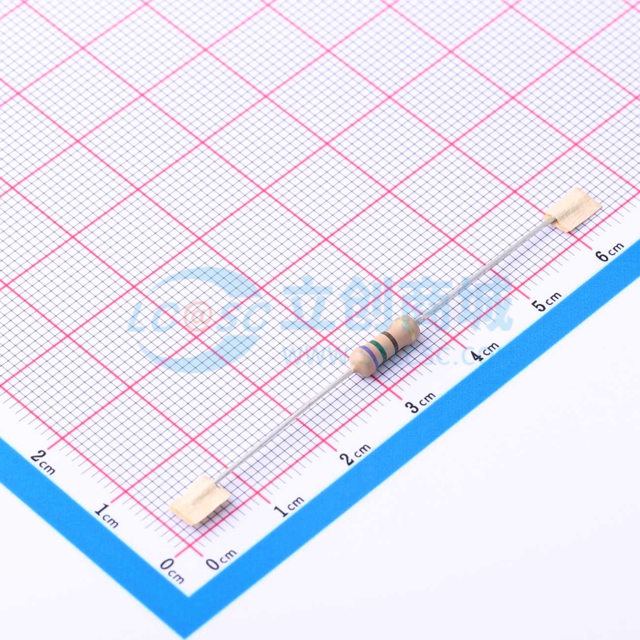 点击查看大图 CR1/2W-75Ω±5%-2T52实物图