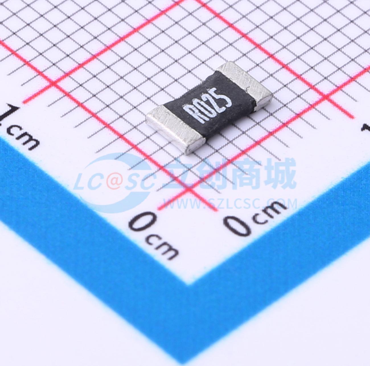 点击查看大图 HoLR2512-2W-25mR-1%-15ppm实物图