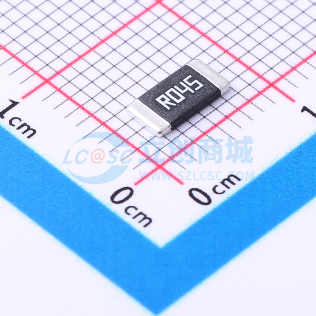 点击查看大图 HoJLR2512-3W-45mR-1%实物图