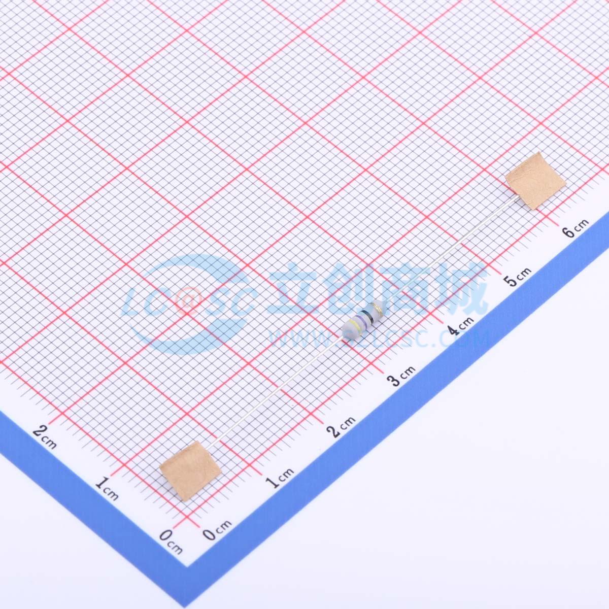 点击查看大图 MO1/4W-47Ω±5%-ST52实物图