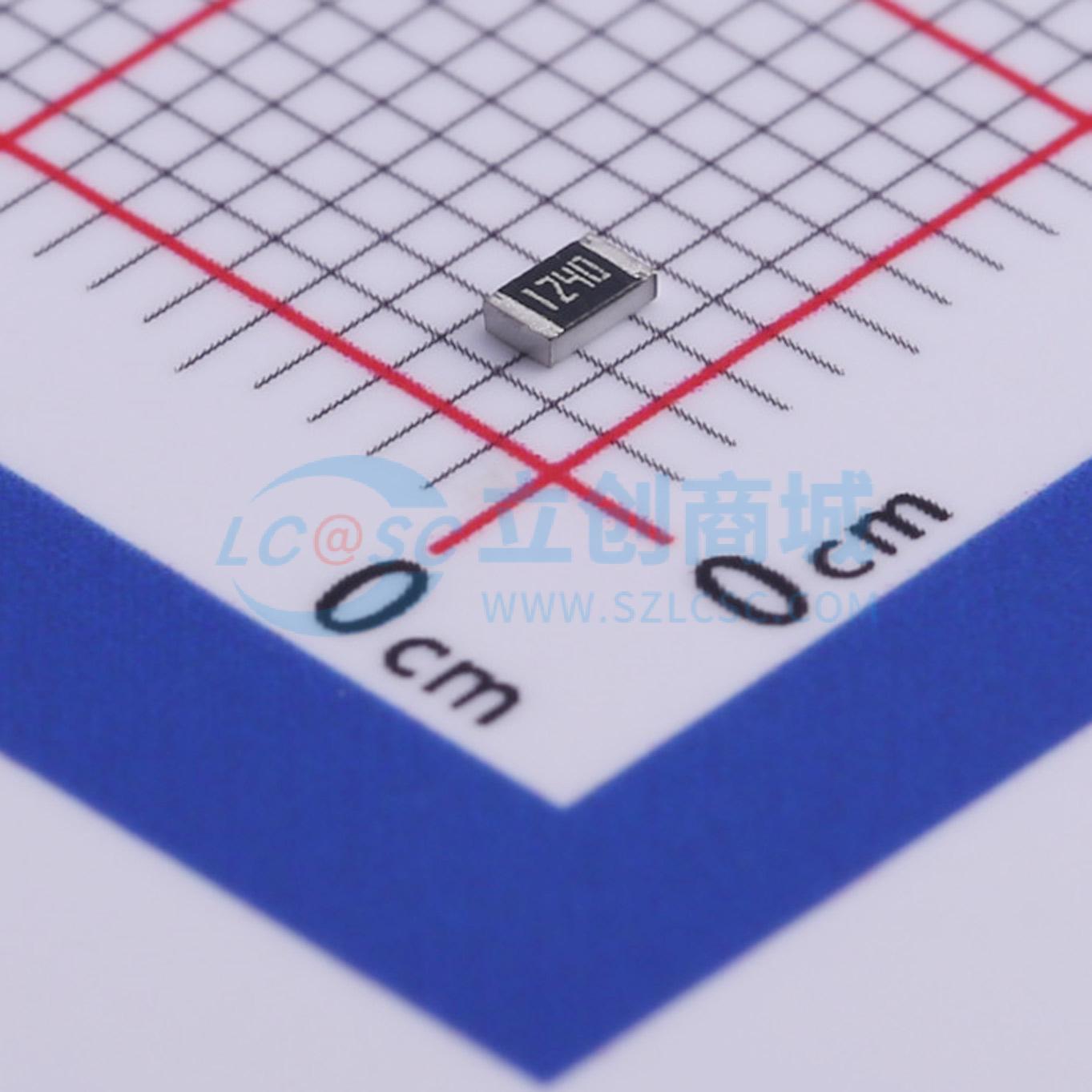 点击查看大图 RC0805FR-07124RL实物图