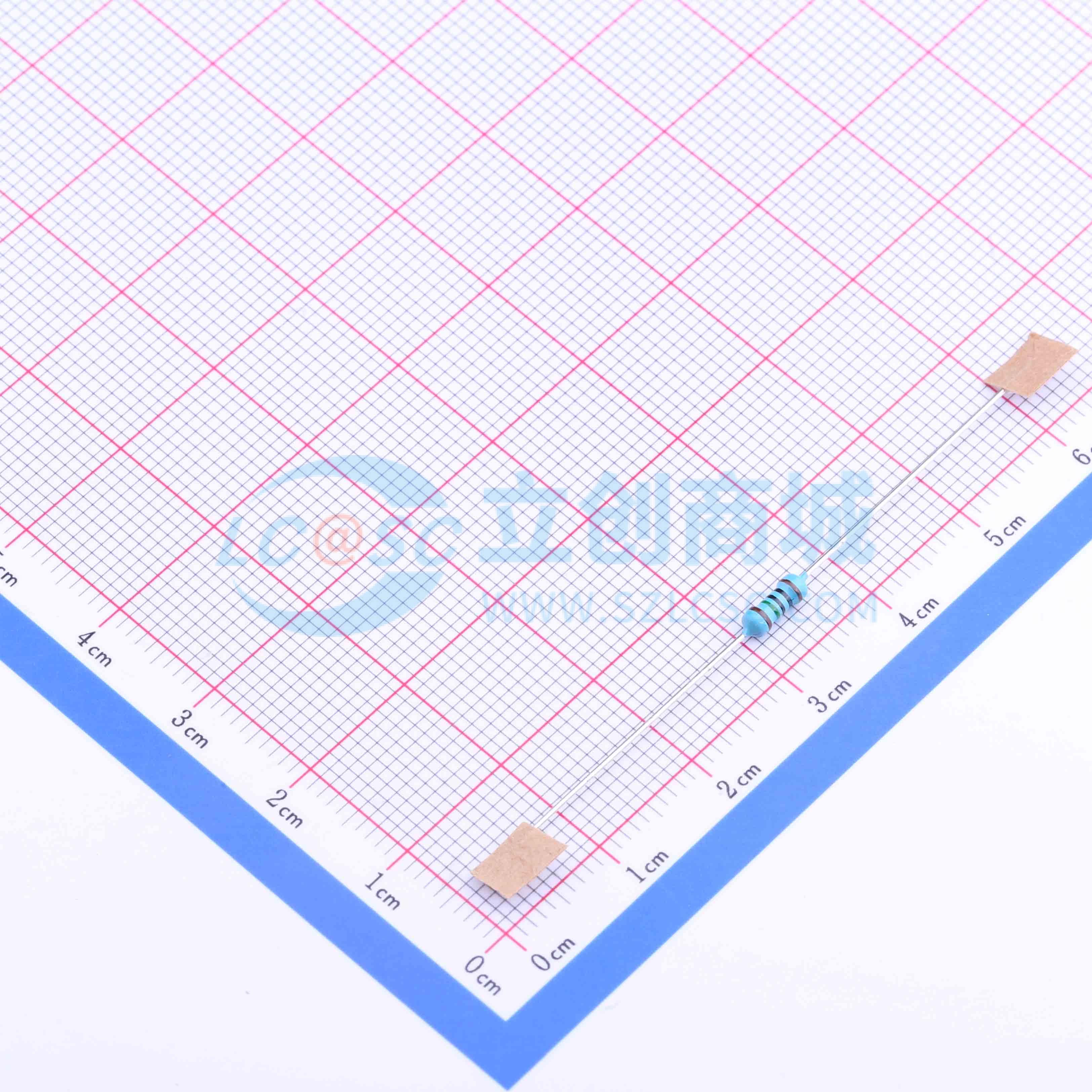点击查看大图 MF1/4W-10MΩ±1% T实物图