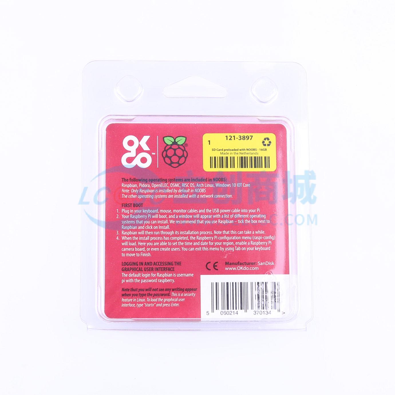 SD Card preloaded with NOOBS - 16GB商品缩略图