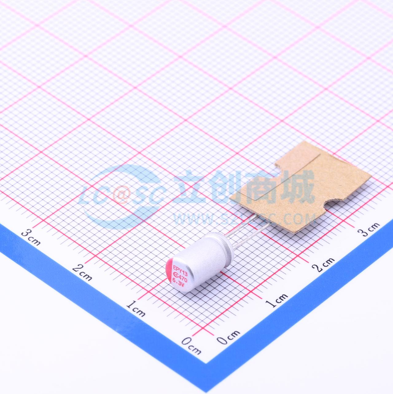 点击查看大图 6R3AREP471M05X8E13PFBT实物图