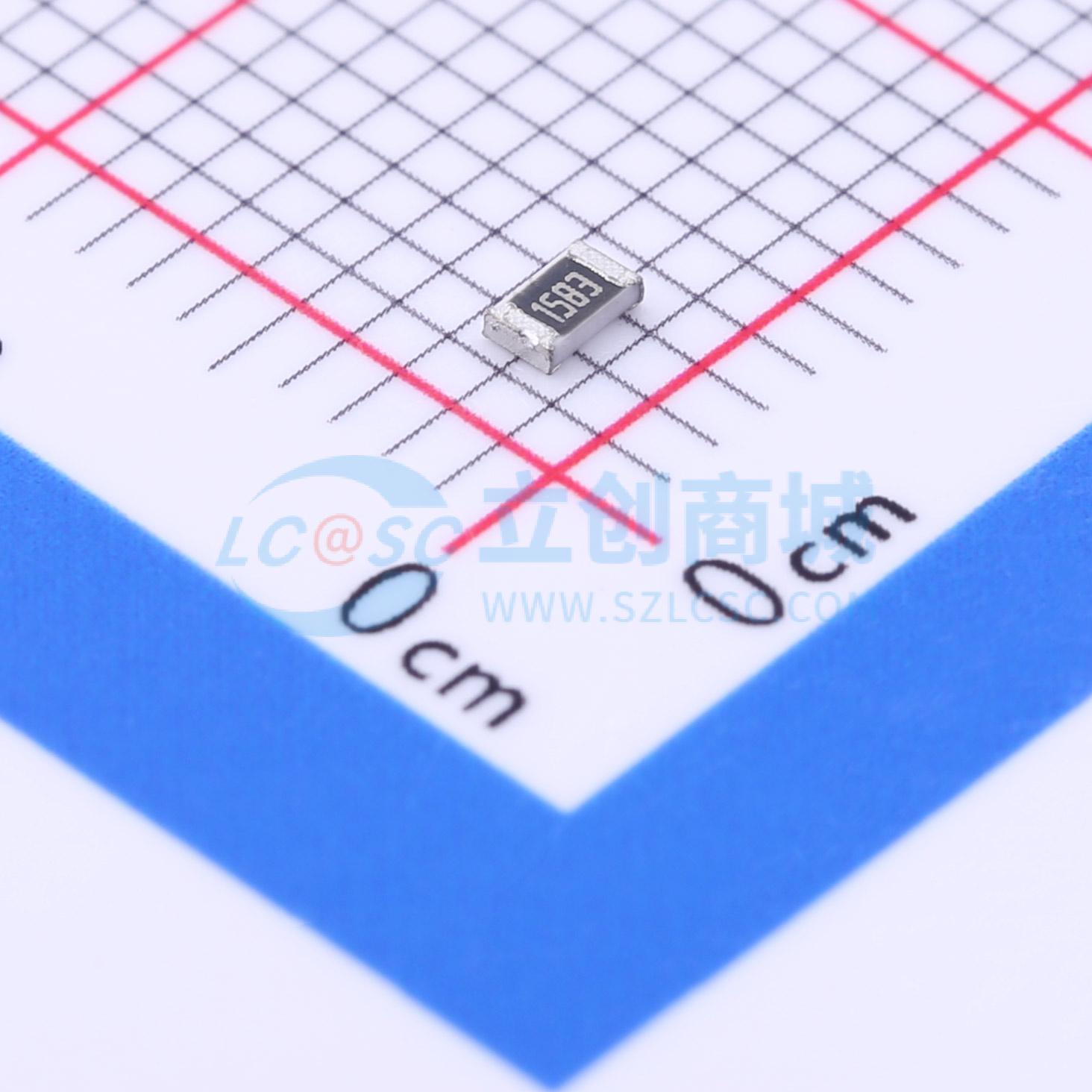 点击查看大图 CR0805F158KP05Z实物图