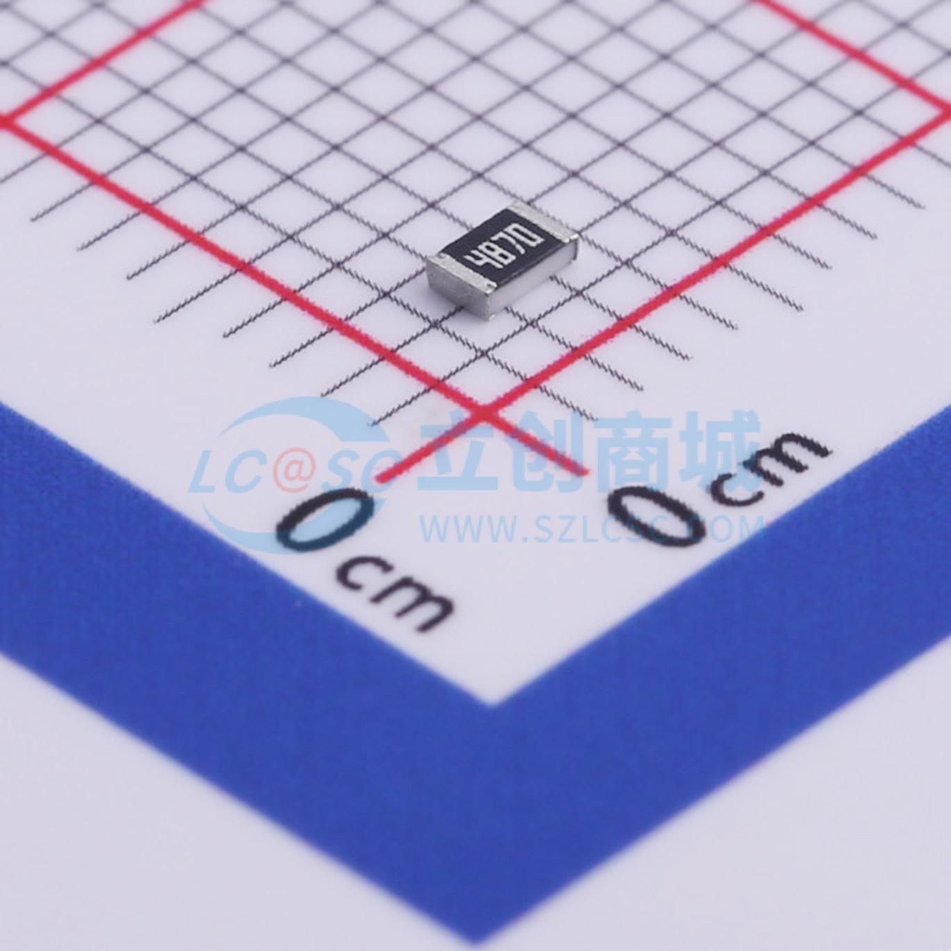 点击查看大图 RC0805FR-07487RL实物图