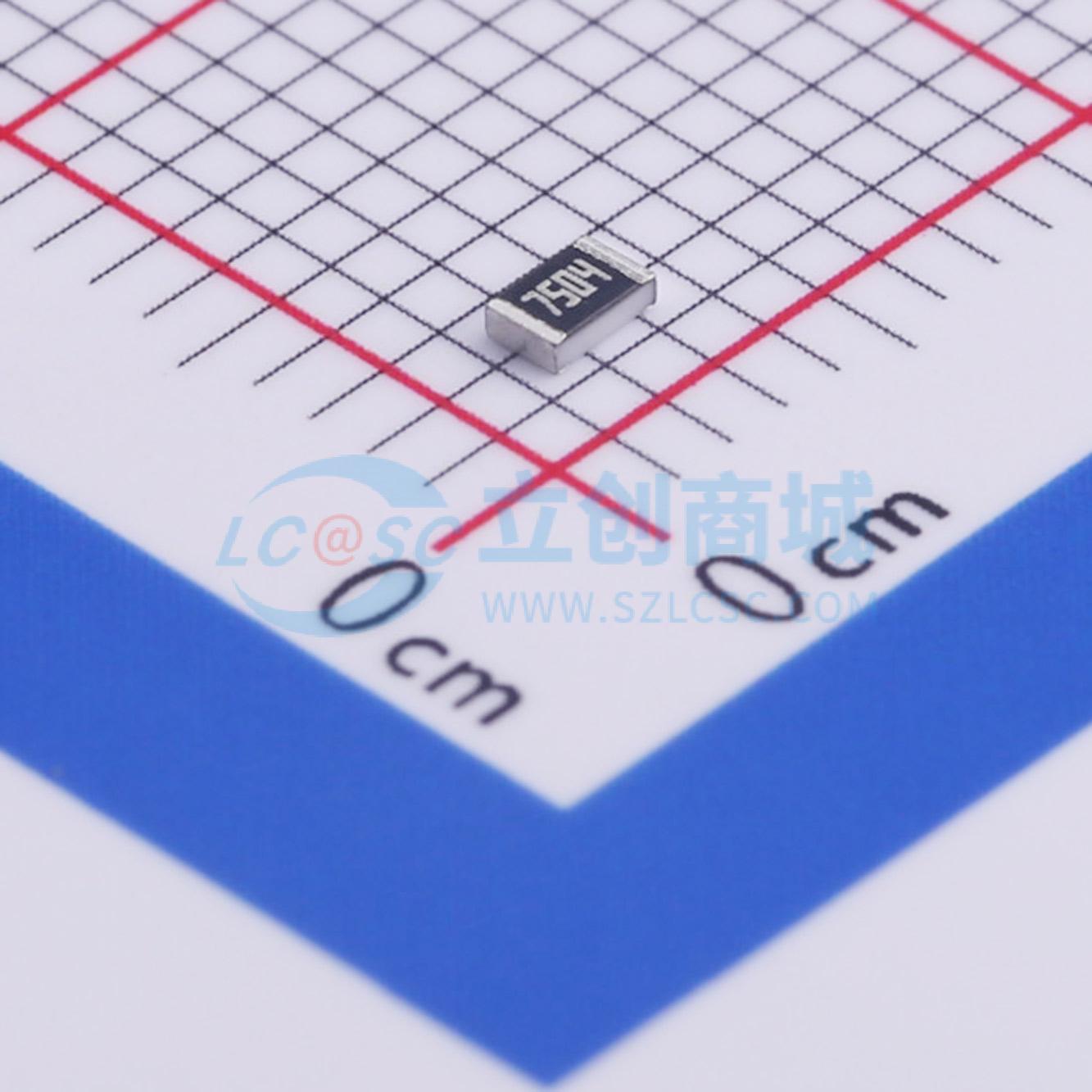点击查看大图 AC0805FR-077M5L实物图