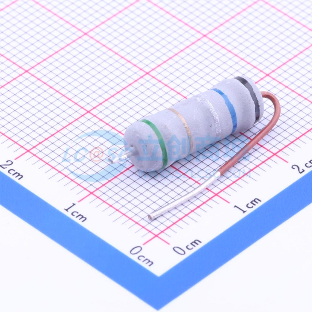 点击查看大图 NKNP5WS-0.06Ω±5% F型,上脚漆实物图