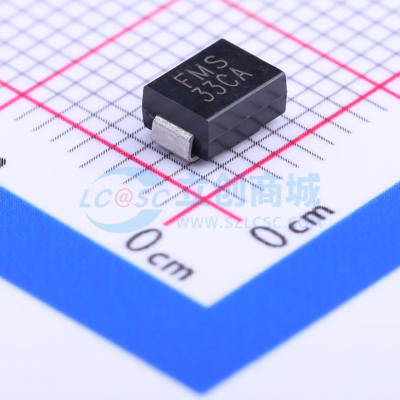 点击查看大图 P6SMB33CA实物图