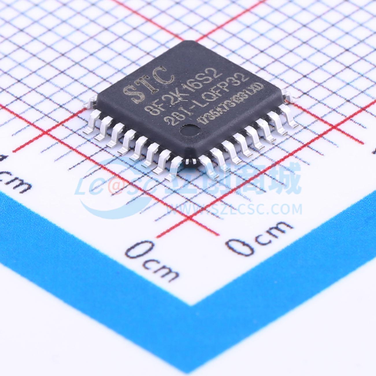 点击查看大图 STC8F2K16S2-28I-LQFP32实物图
