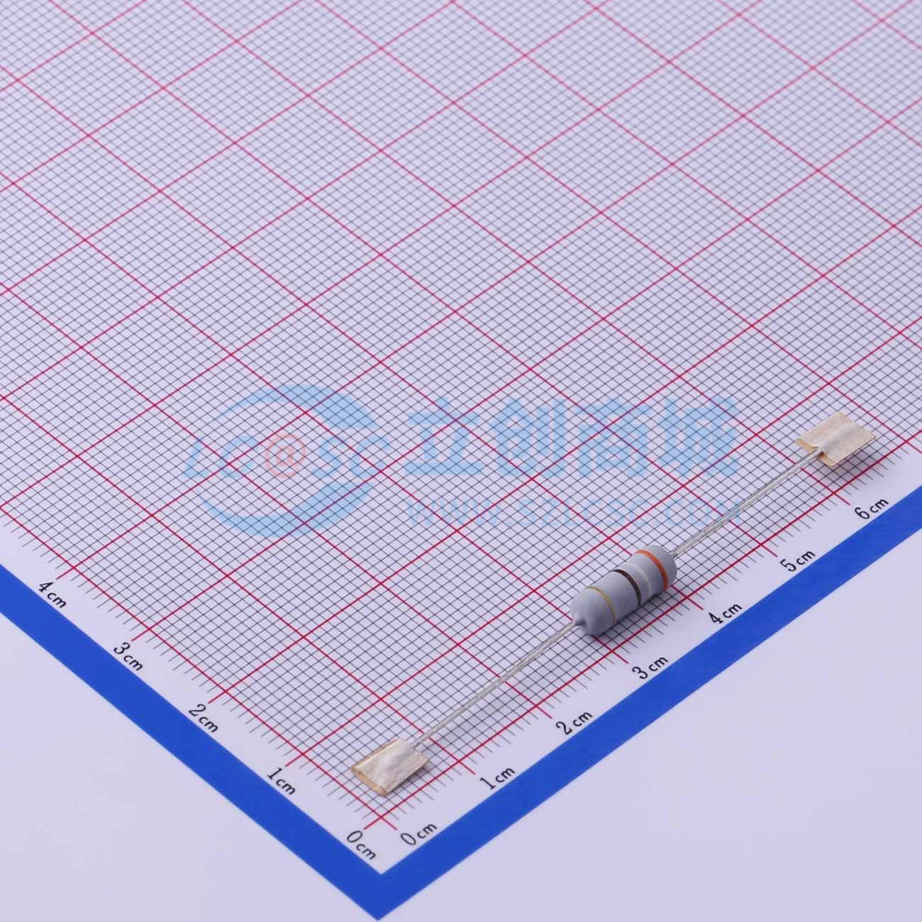 点击查看大图 MO1W-390Ω±5%-TT63实物图