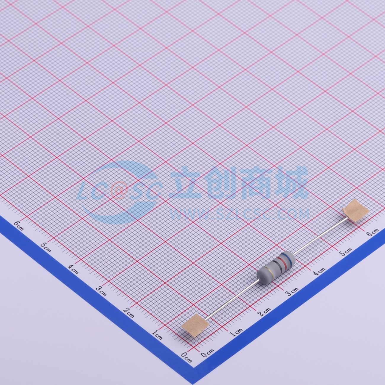 点击查看大图 MO1W-62Ω±5%-TT63实物图