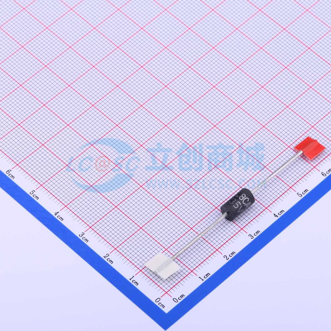 点击查看大图 1.5KE6.8CA-E3/54实物图