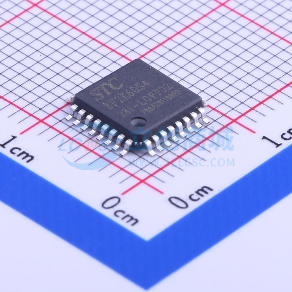 点击查看大图 STC8F2K60S4-28I-LQFP32实物图