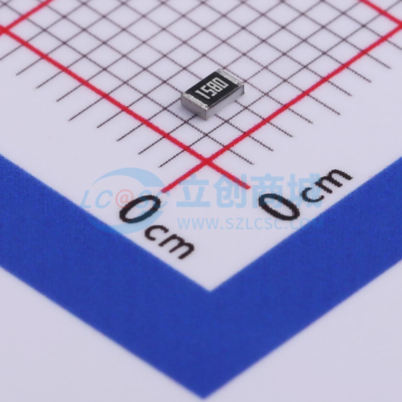 点击查看大图 RC0805FR-07158RL实物图