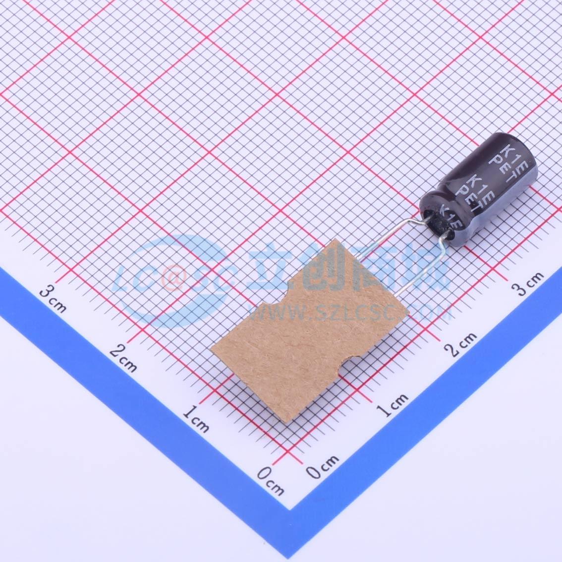 点击查看大图 RG1E107M6L011PA18P实物图