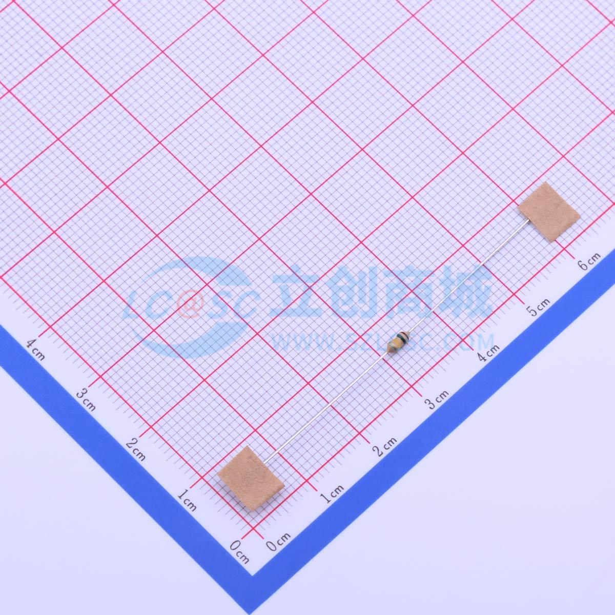 点击查看大图 CR1/8W ±5% 150K STB5实物图