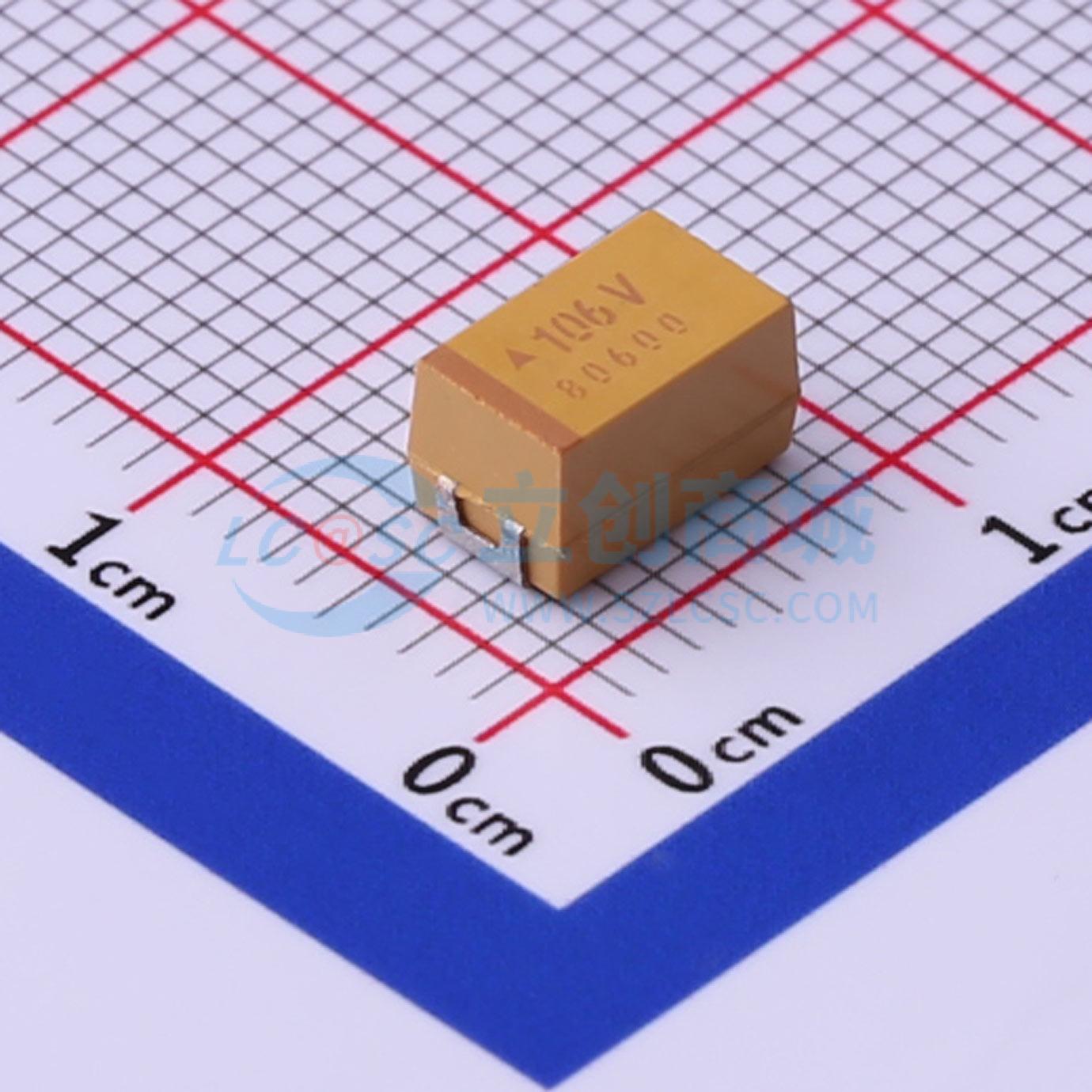 点击查看大图 TAJE106M035RNJ实物图