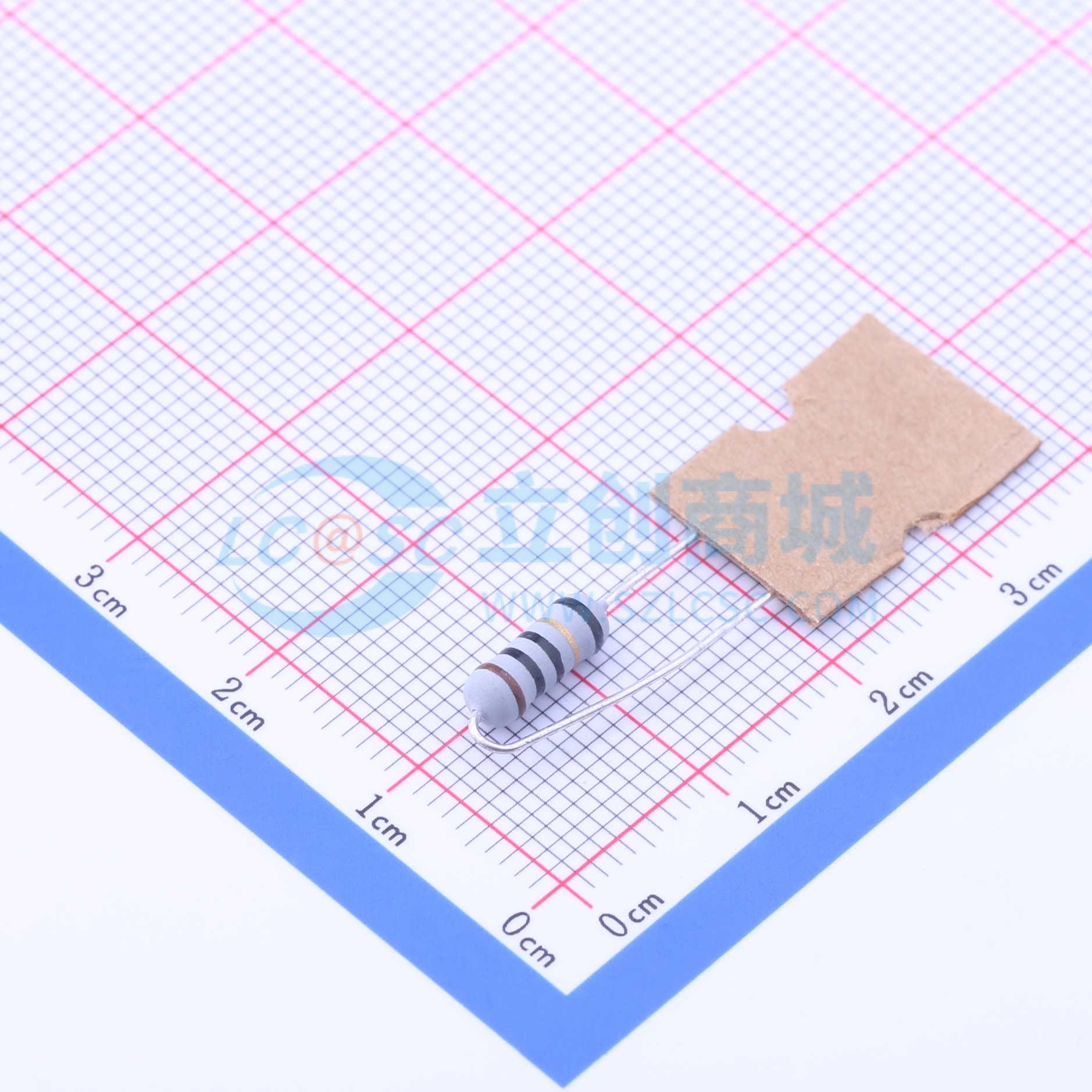 点击查看大图 KNP1WS-10Ω±5%-P5.0 F型实物图