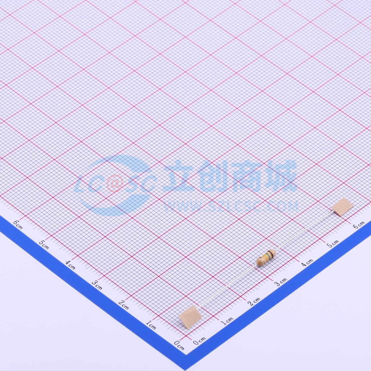 点击查看大图 RD 1/4W 150K J T/B A1实物图