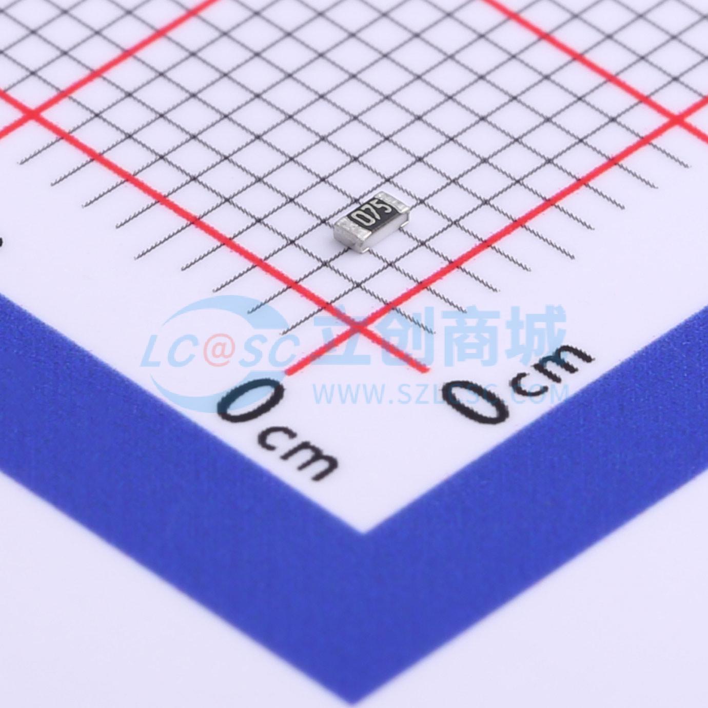 点击查看大图 0603WAF750MT5E实物图