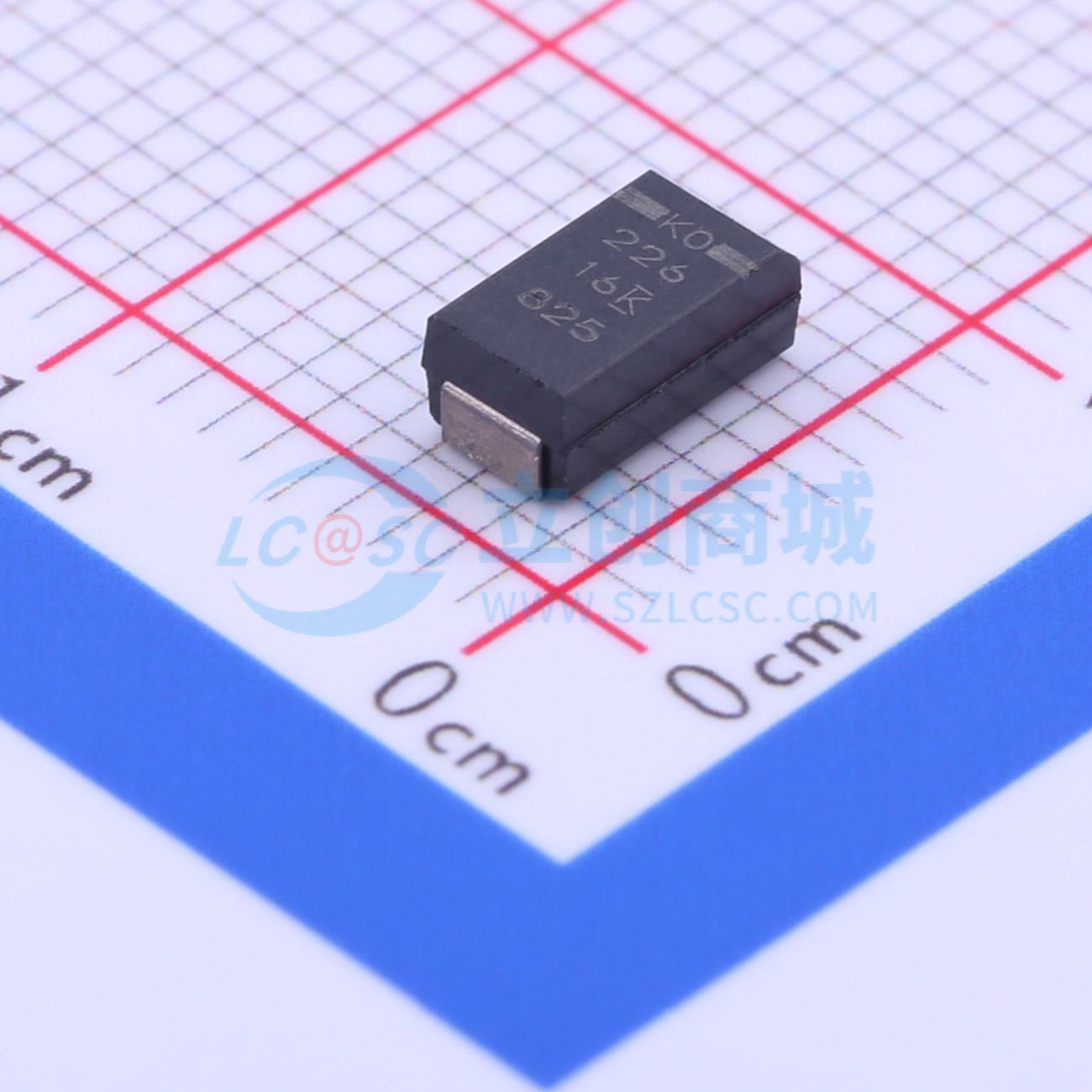 点击查看大图 T520C226M016ATE080实物图