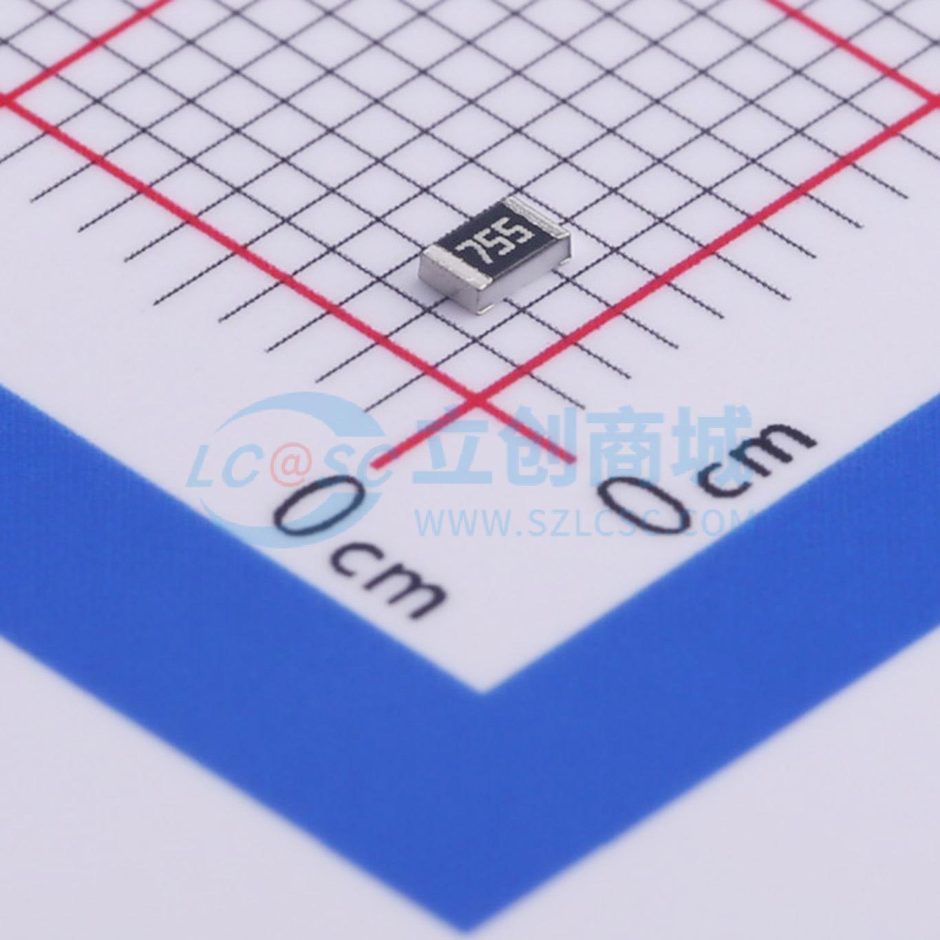 点击查看大图 AC0805JR-077M5L实物图
