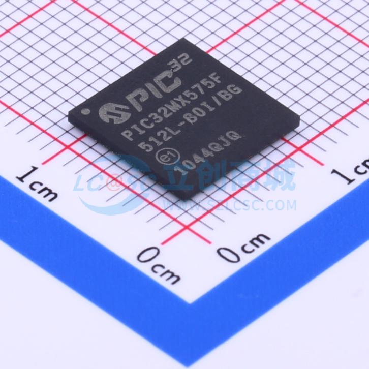PIC32MX575F512L-80I/BG实物图