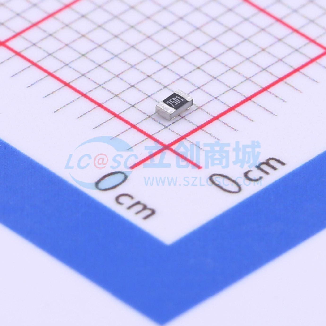 点击查看大图 HPCR0603F7K50K9实物图