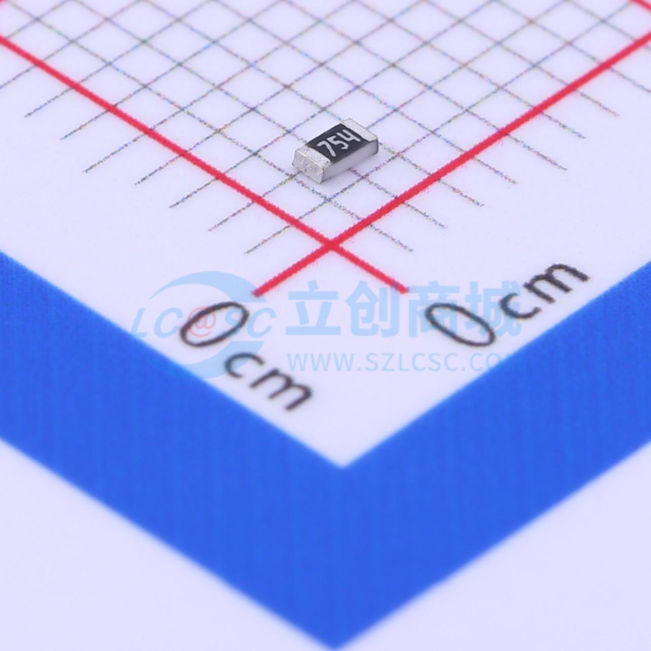 点击查看大图 RMC0603750K5%N实物图