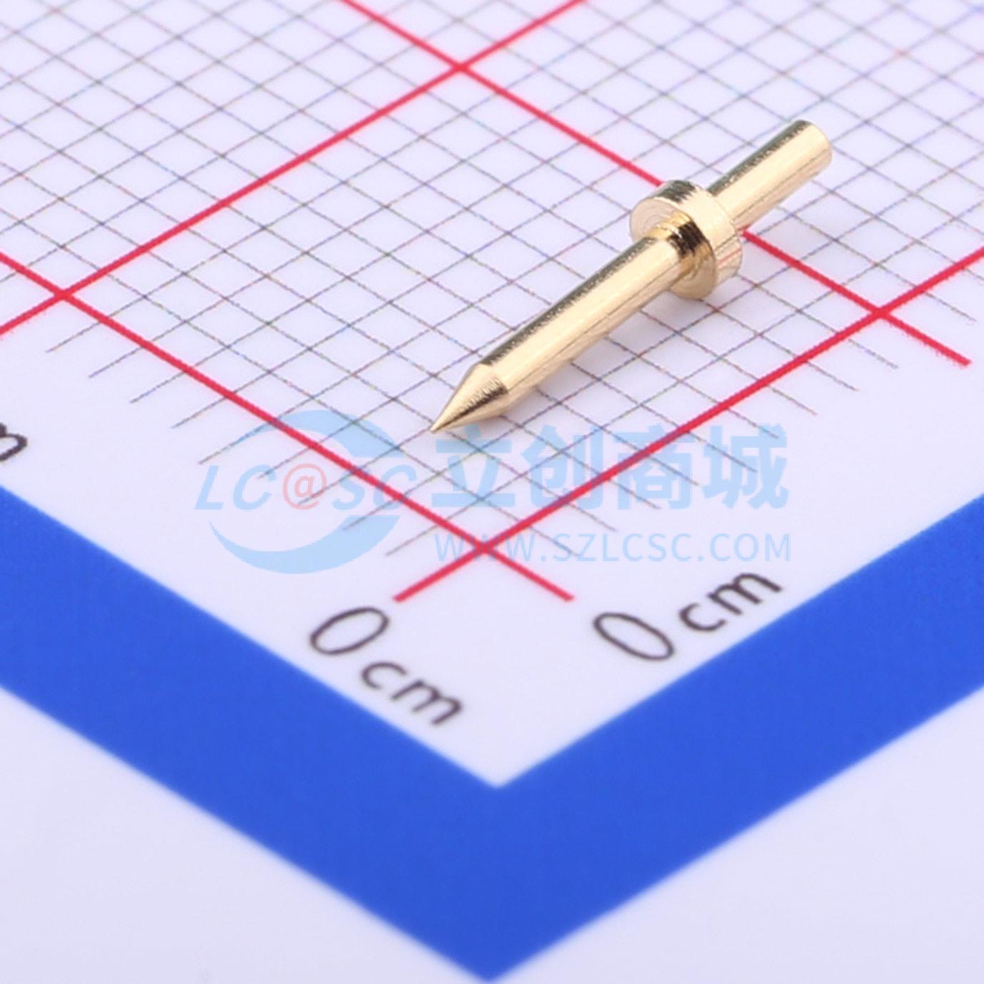 1.0铜尖针/黄铜镀金1u实物图