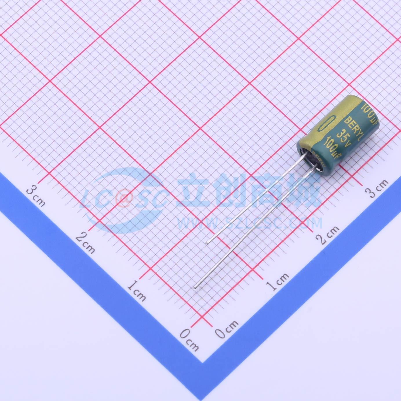 点击查看大图 RC035M101LO6.3*11TH-2A1E实物图
