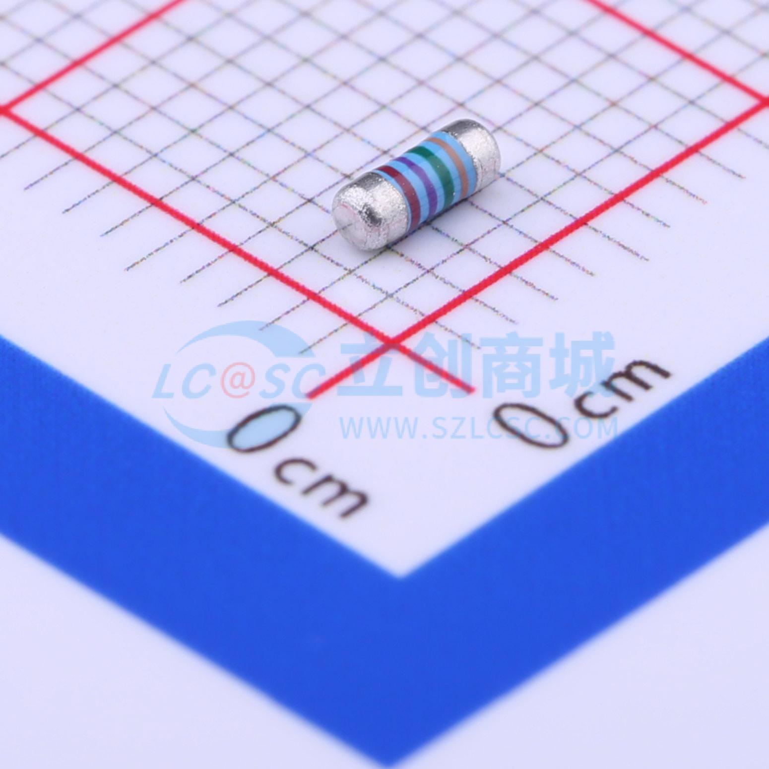 点击查看大图 MELF-MFR02041/4WS35.7kΩFT50实物图