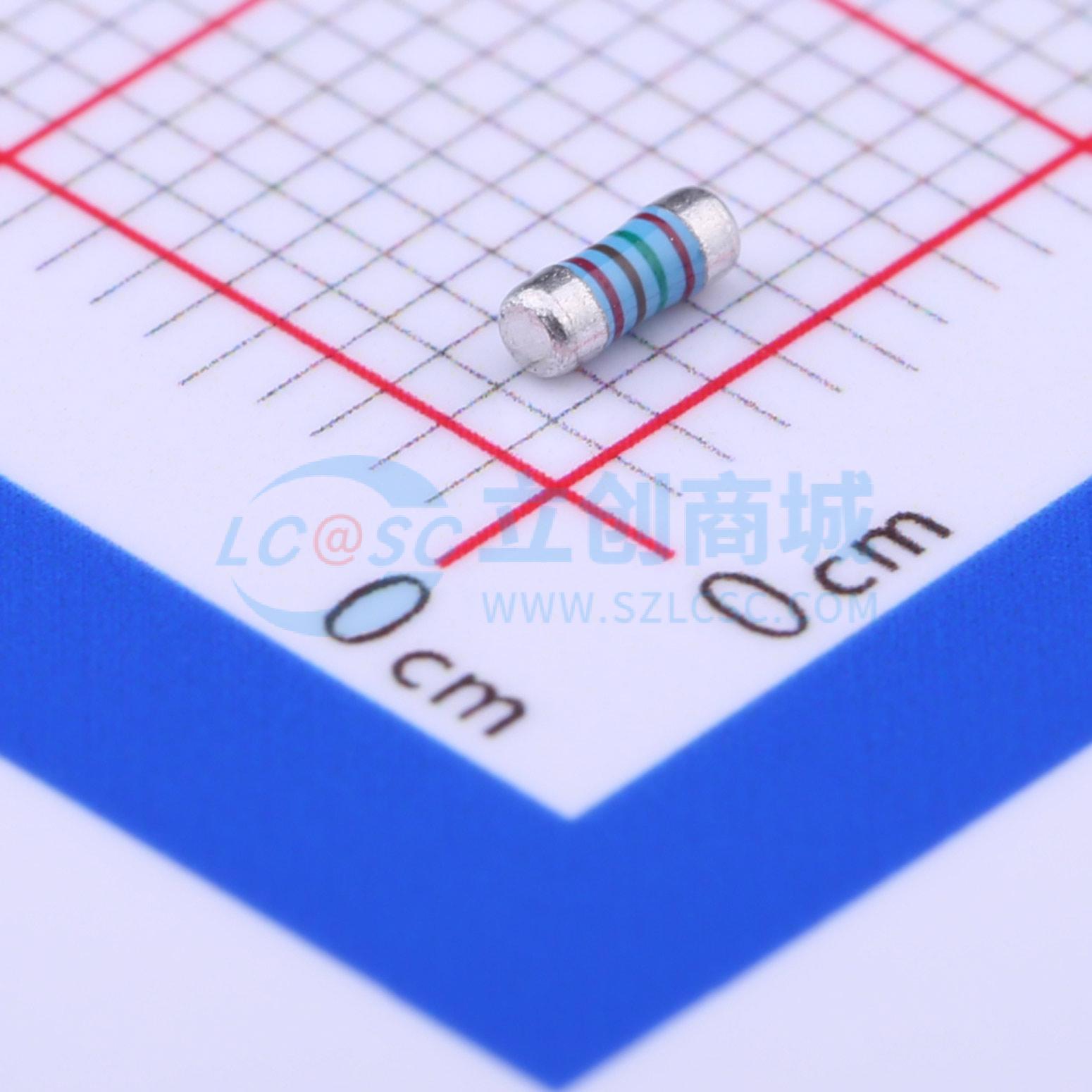 点击查看大图 MELF-MFR02041/4WS21.5KΩFT50实物图