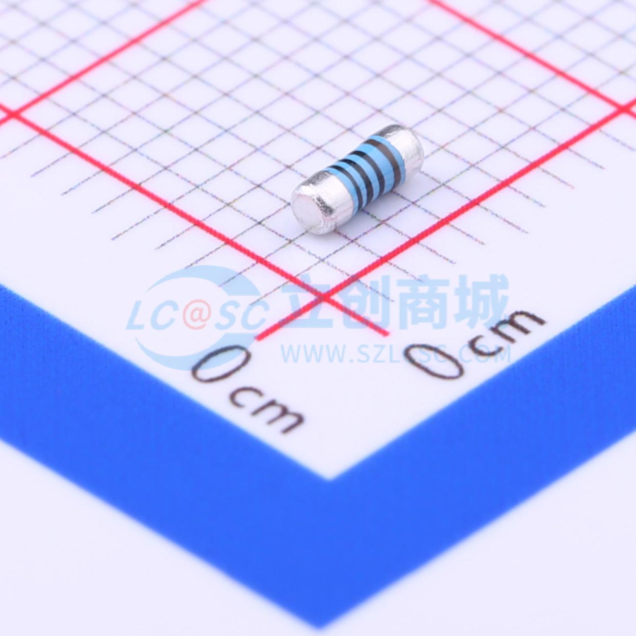 点击查看大图 MELF-MFR02041/4WS100ΩFT50实物图