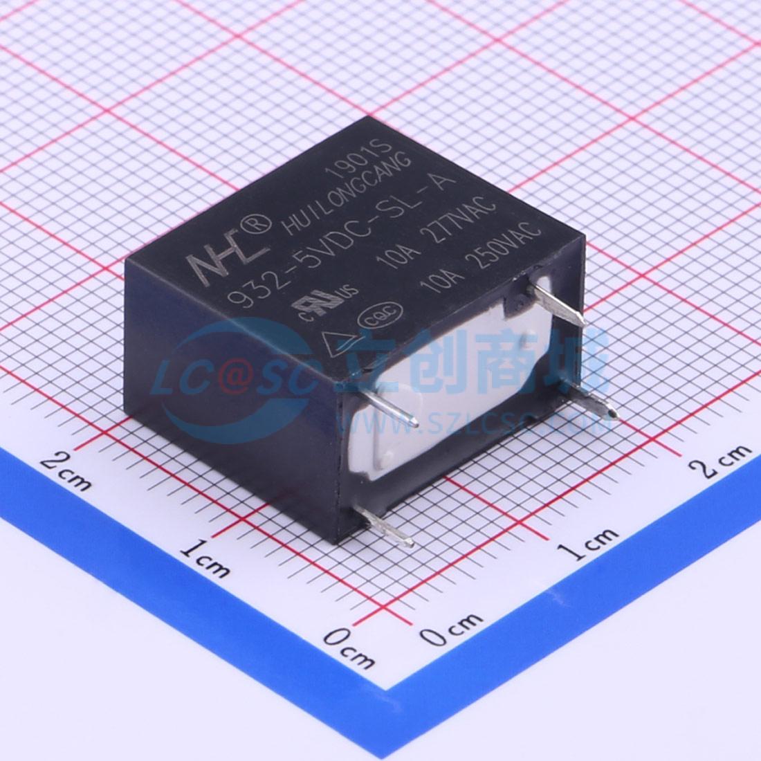 点击查看大图 932-5VDC-SL-A 10A/0.2W实物图