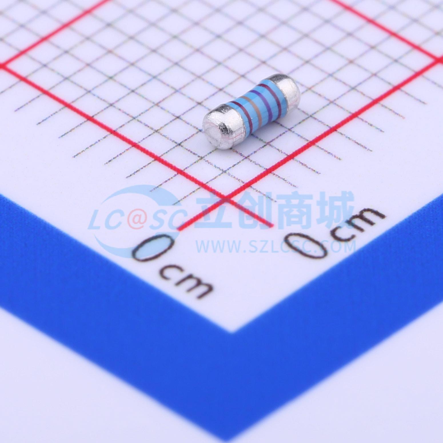 点击查看大图 MELF-MFR02041/4WS23.7KΩFT50实物图