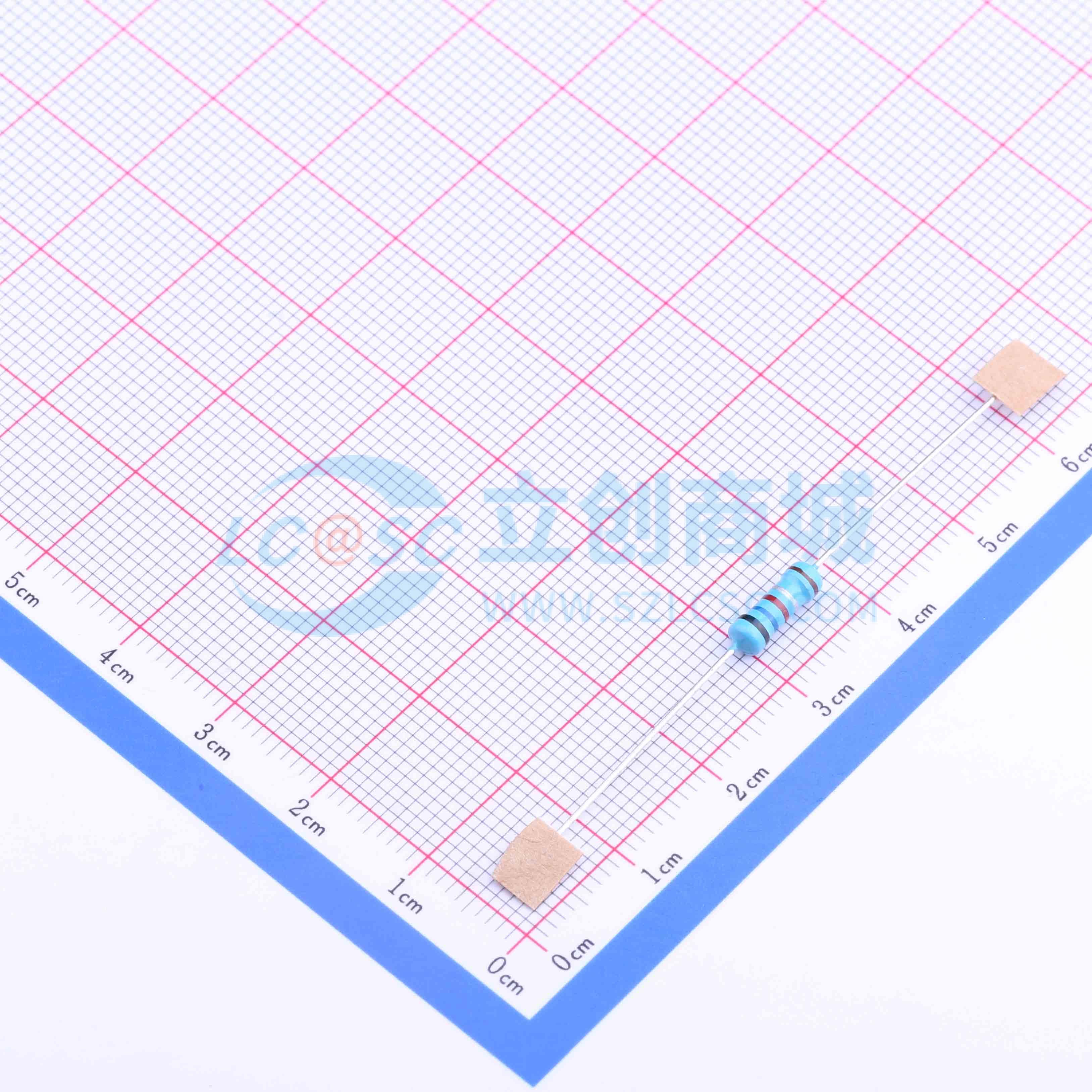 点击查看大图 MF1/2W-0.62Ω±1% T实物图