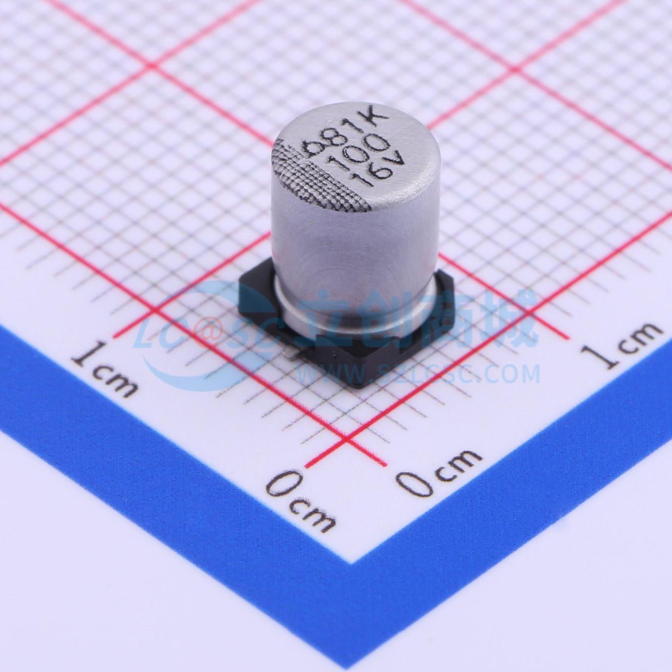 点击查看大图 MVK 16V100 6.3*8实物图