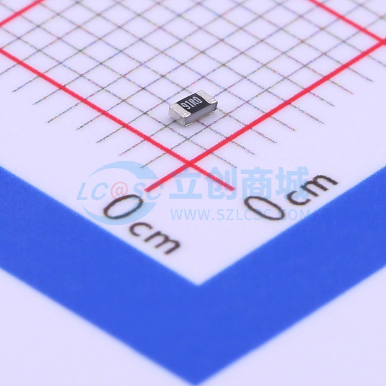 点击查看大图 HPCR0603F91R0K9实物图