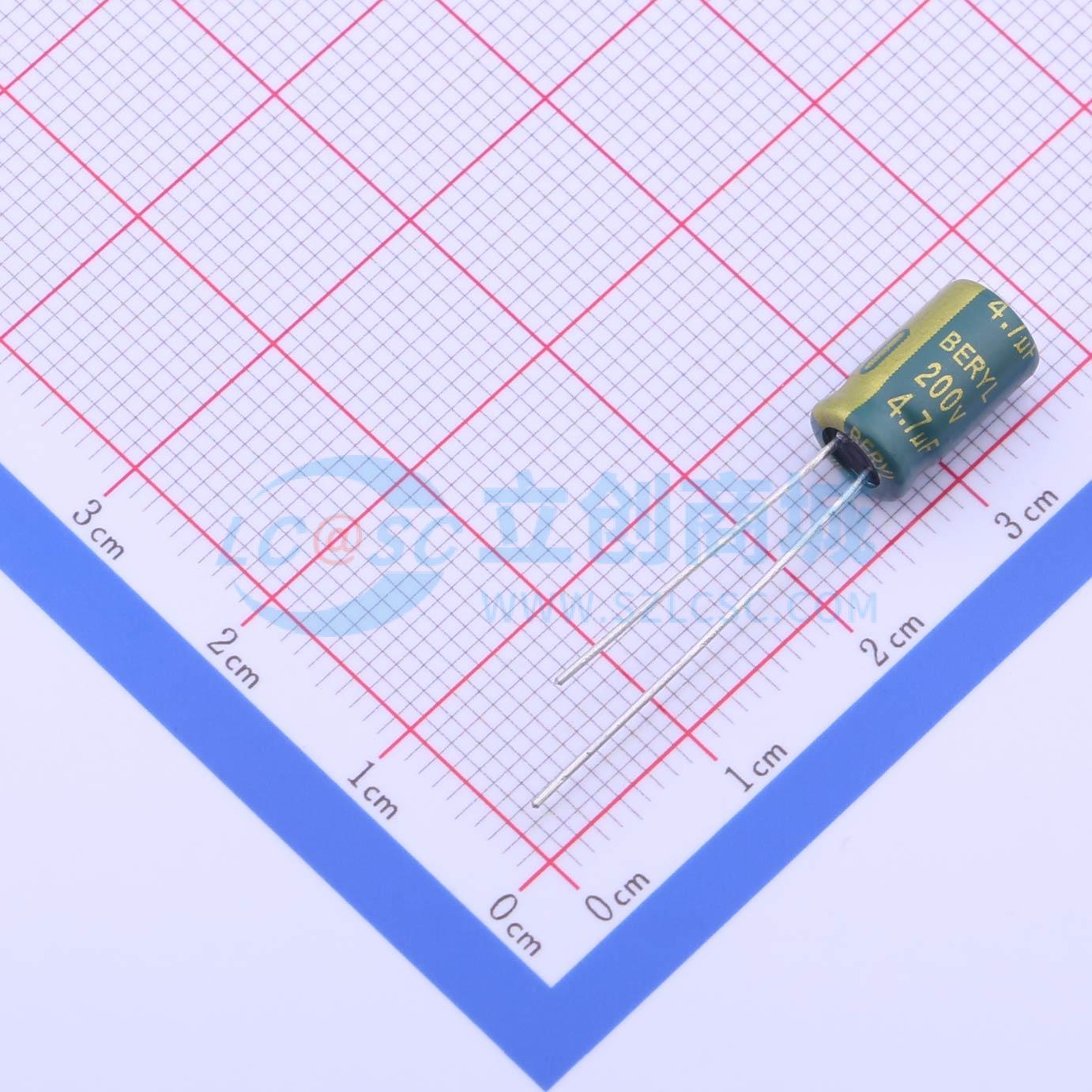 点击查看大图 RC200M4R7LO6.3*11TH-2A1E实物图