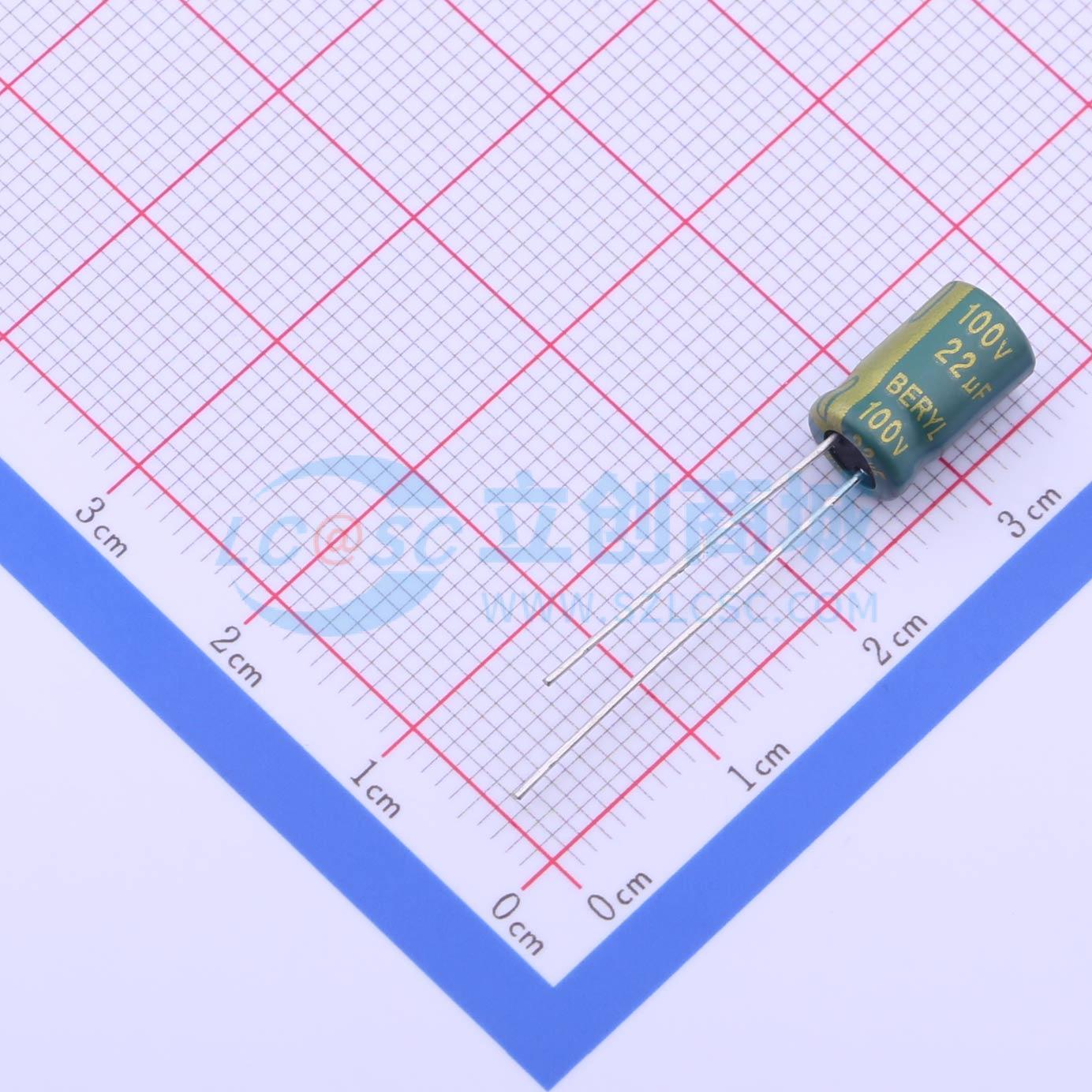 点击查看大图 RC100M220LO6.3*11TH-2A1E实物图