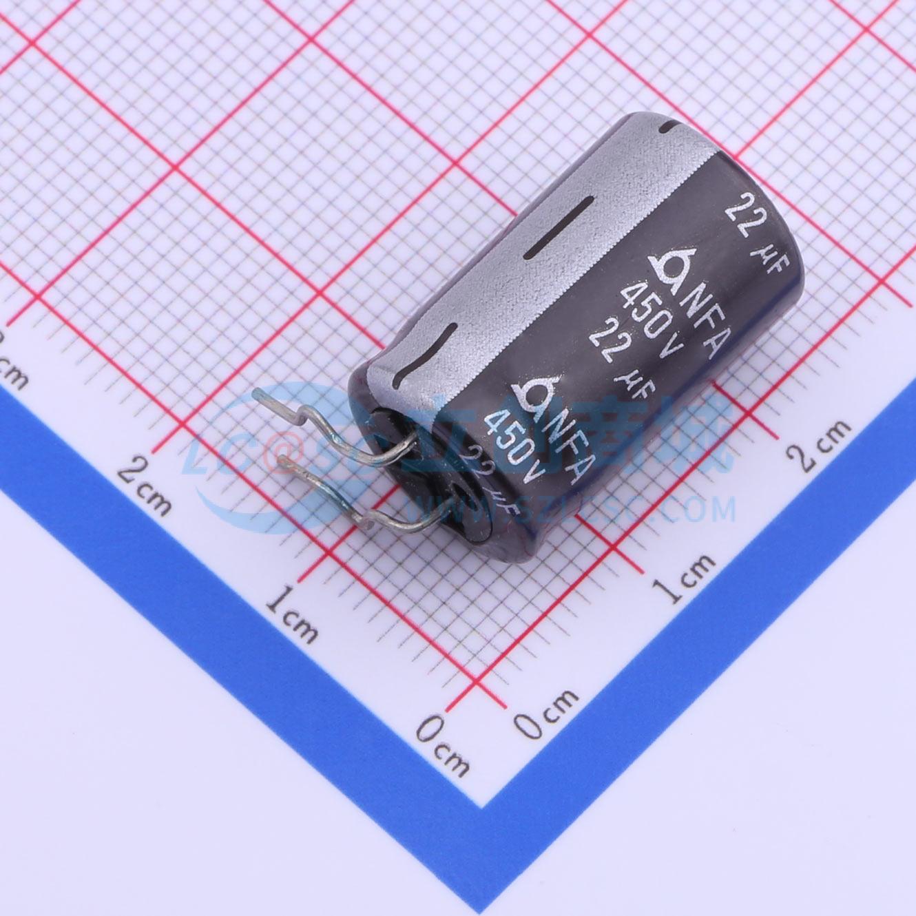 点击查看大图 NFA 450V22 12.5*20 3.4RA实物图