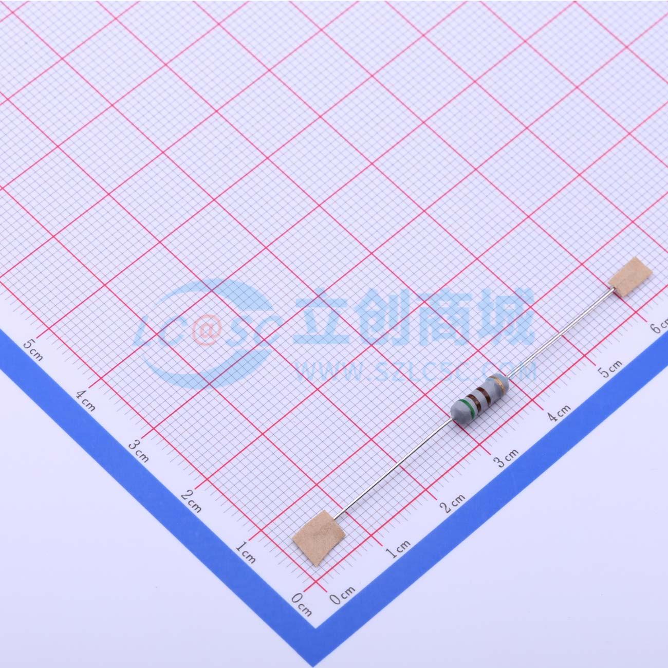 点击查看大图 MOF1WS-510Ω±5% T实物图